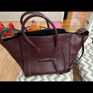 Phantom Leather handbag excellent condition burgundy
